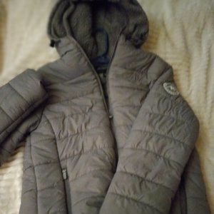 Large Aeropostle hooded Grey Puffer Jacket